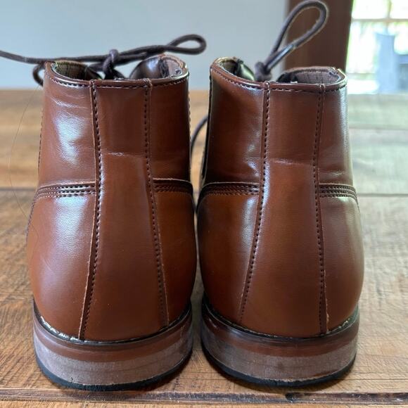 Kids Stacey Adams Brown Maxwell Plain Toe Chukka Boot Dress Shoe Size 2 - Picture 3 of 10